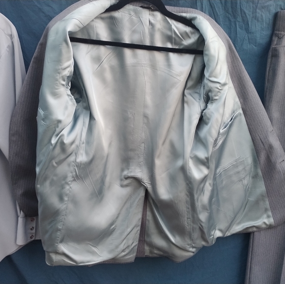 H Bar C Vintage 3piece Pinstripe Western Suit (Pearl Snap Shirt, Blazer, Slacks) - Picture 9 of 16